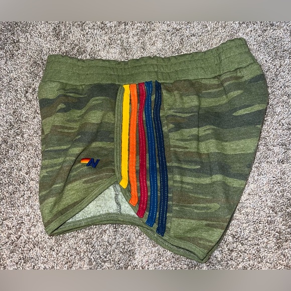 Aviator Nation 5 Stripe Jogger Shorts Camo Size Medium - Picture 4 of 8